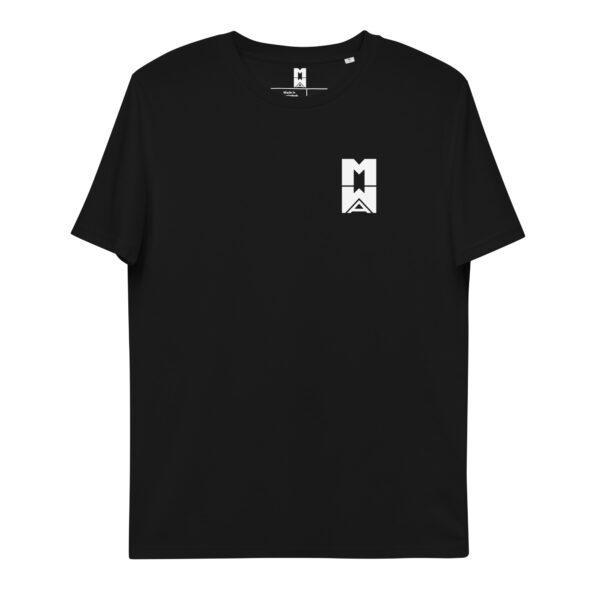 Unisex organic cotton t-shirt - Many Worlds Art Logo