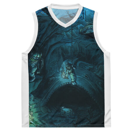 Recycled unisex basketball jersey - Into the Deep
