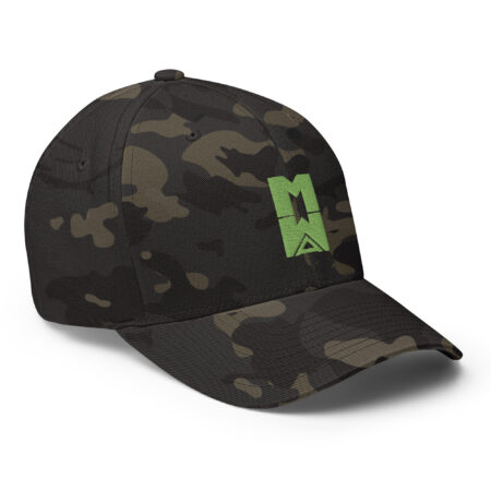 Many Worlds Art Logo Cap - Dark Camo - Flexfit