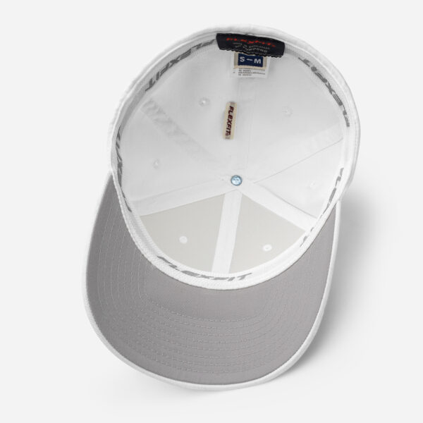 Many Worlds Art Logo Cap – White/Pink – Flexfit - Image 2